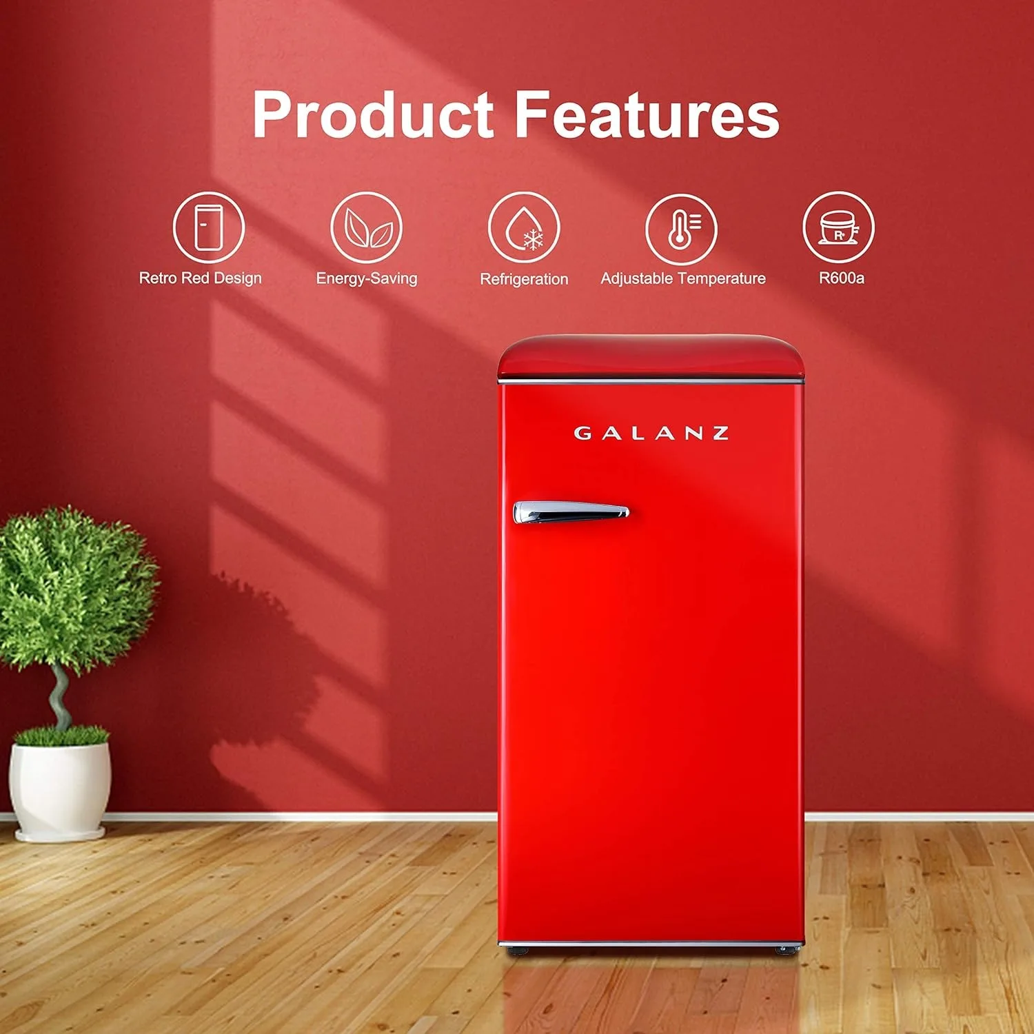 Galanz Retro Compact Refrigerator with Chiller - Image 2